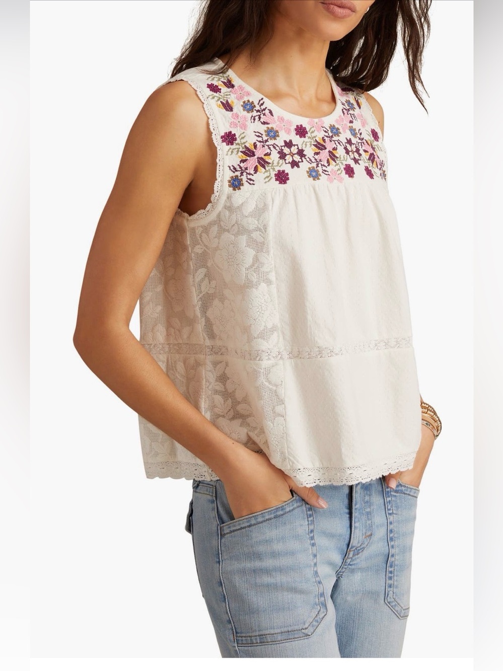 NEW…Lucky Brand Embroidered Tank Top